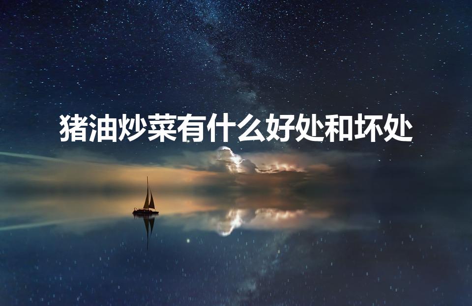 猪油炒菜有什么好处和坏处（吃猪油的好处和坏处）