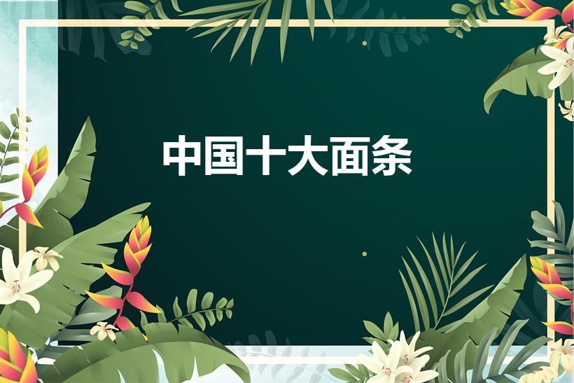 中国十大面条（中国十大面条有什么）