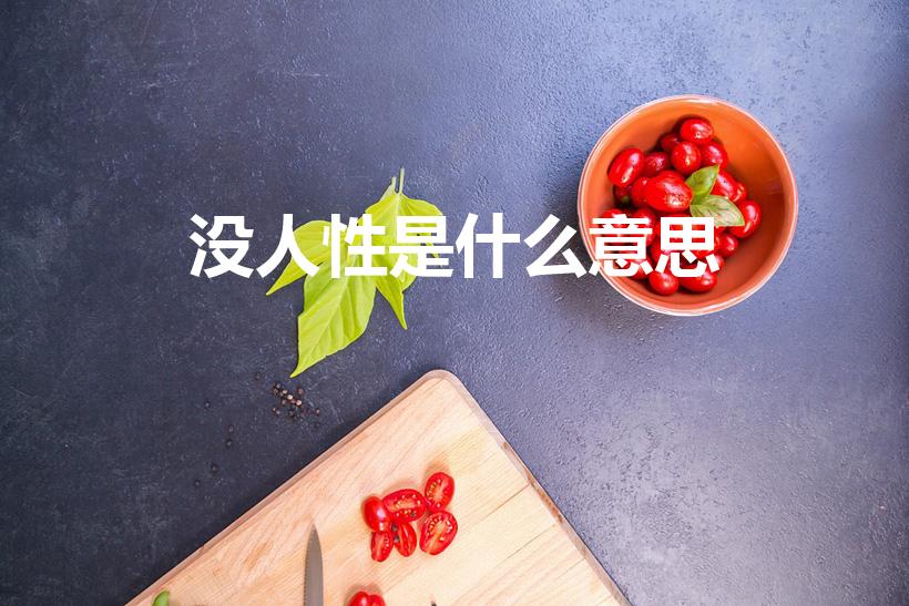 没人性是什么意思（没人性 是什么意思）