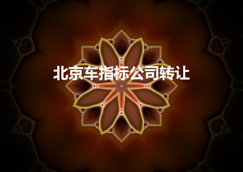 北京车指标公司转让（北京公司转让带车指标靠谱吗）