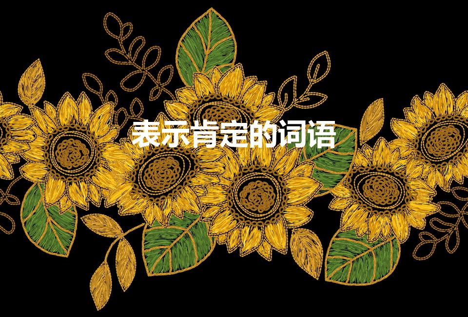 表示肯定的词语（形容非常肯定的词语）