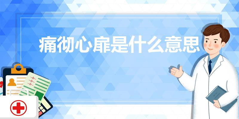 痛彻心扉是什么意思（痛彻心扉的含义）