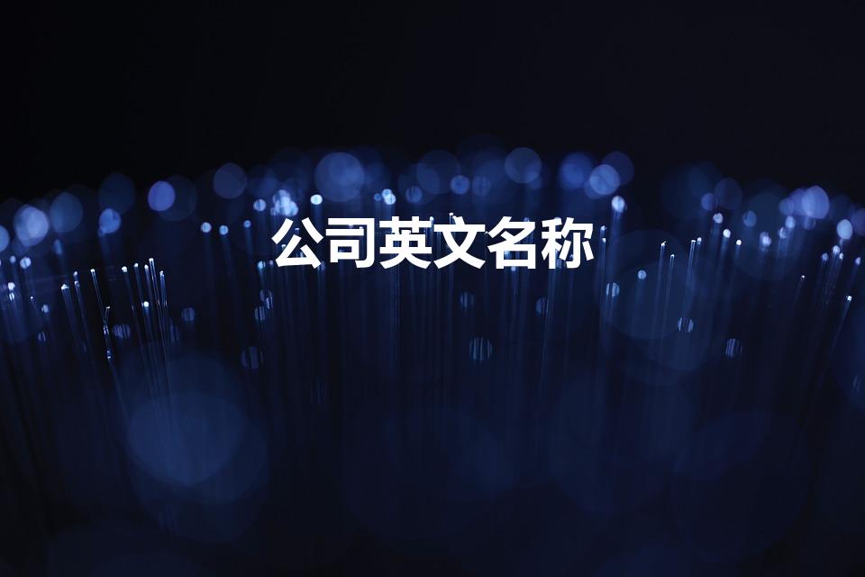 公司英文名称（公司的英文简称）