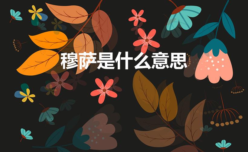 穆萨是什么意思（回族女孩称男孩为目沙是什么意思）