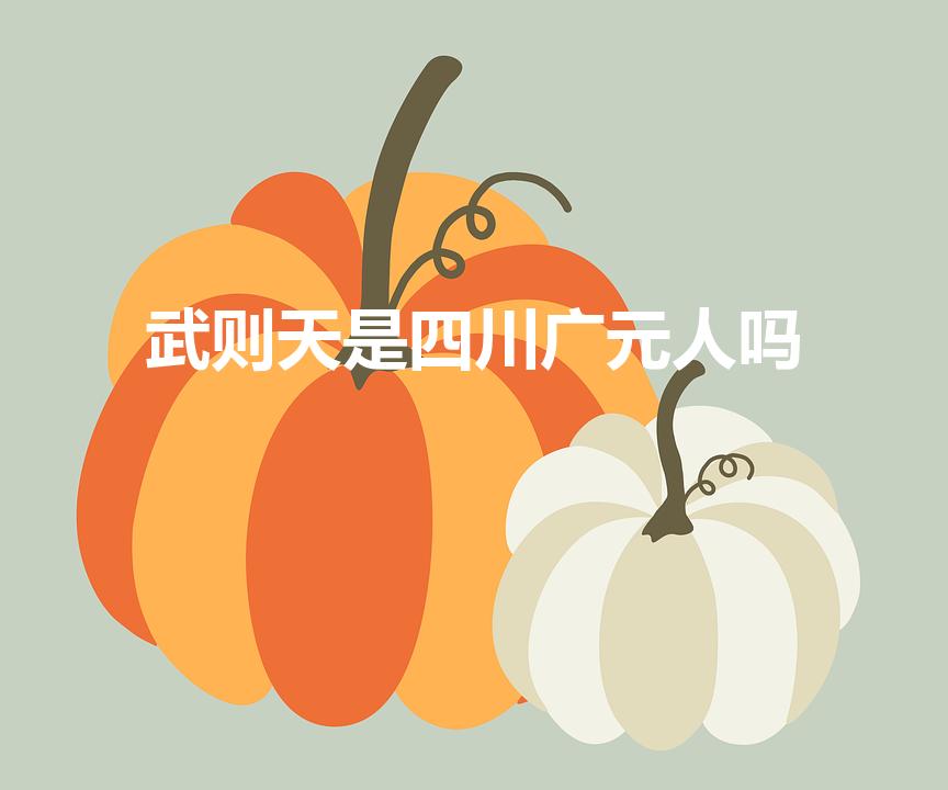 武则天是四川广元人吗