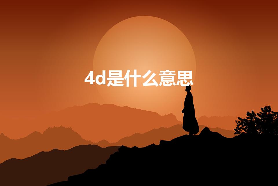 4d是什么意思（谁能告诉我4D是什么意思`）