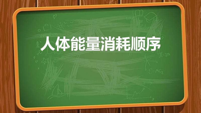 人体能量消耗顺序（人体四大消耗能量顺序 消耗能量简介）