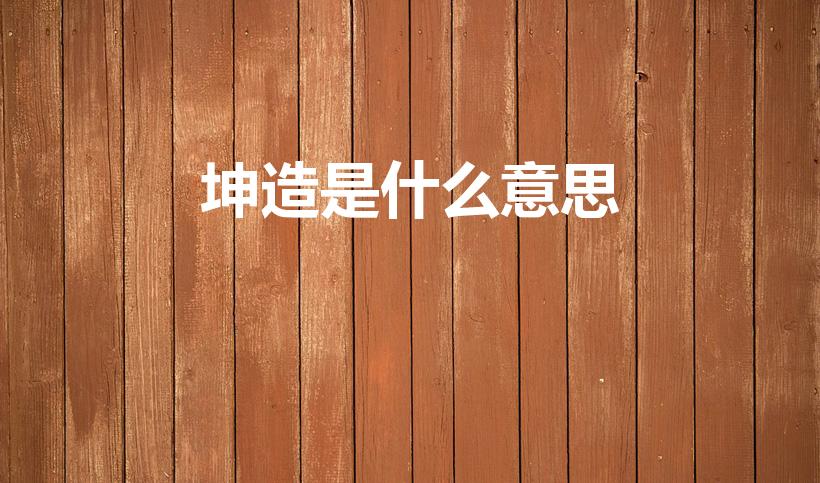 坤造是什么意思（八字坤造是什么意思）