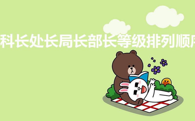 科长处长局长部长等级排列顺序（干部等级怎么排列）