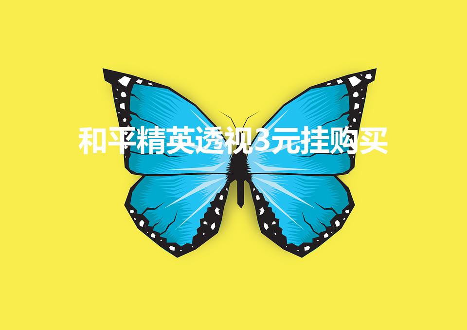 和平精英透视3元挂购买（和平精英ios透视去哪买）