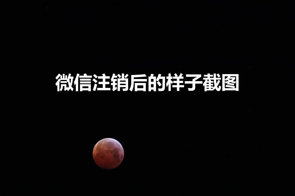 微信注销后的样子截图（微信注销了别人看到是什么样子）
