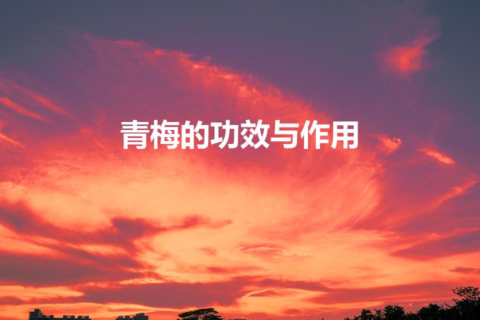青梅的功效与作用（青梅对人体有哪些好处经常吃青梅好吗）