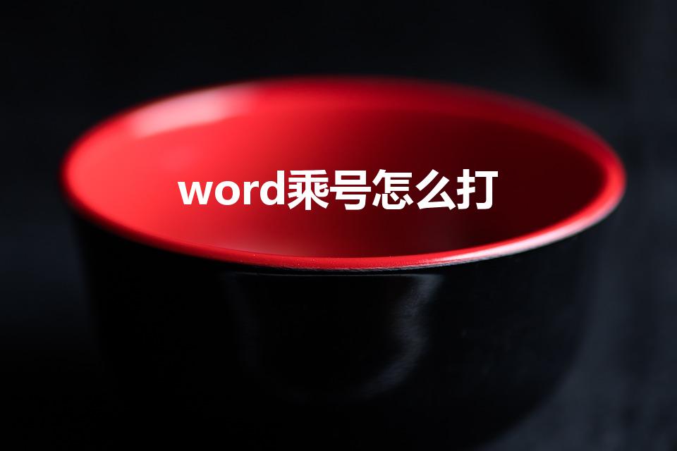 word乘号怎么打（电脑中乘号怎么打）