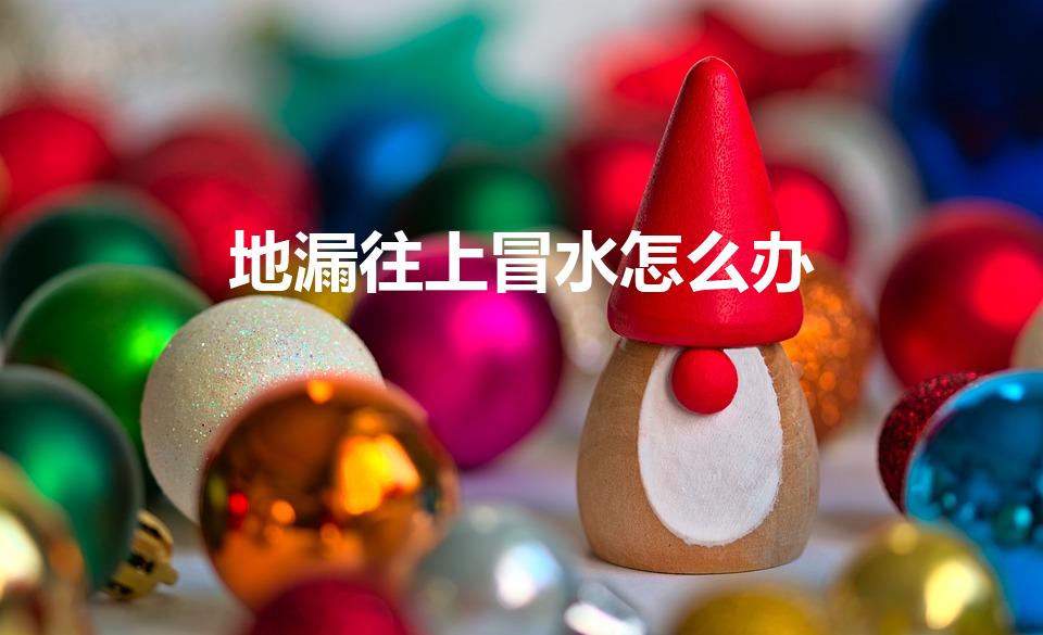 地漏往上冒水怎么办（卫生间的地漏往上冒水怎么办）