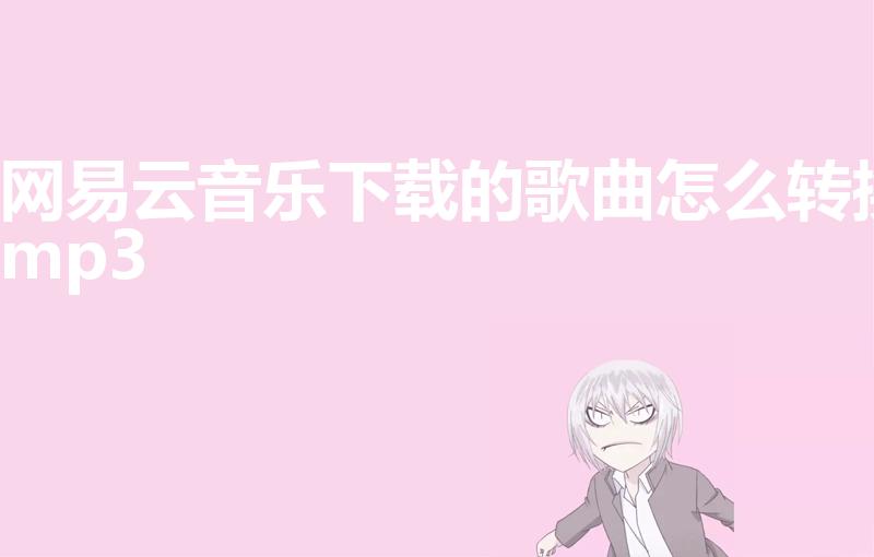 网易云音乐下载的歌曲怎么转换mp3