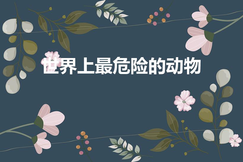 世界上最危险的动物（十大最危险动物）
