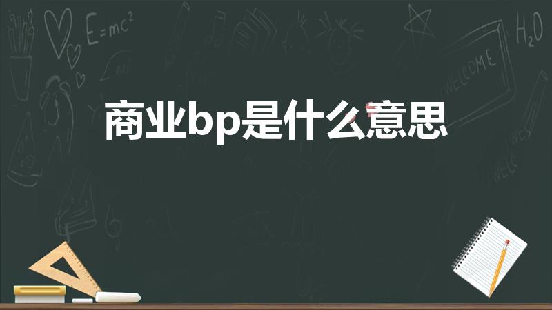 商业bp是什么意思（公司里说的BP是什么意思）