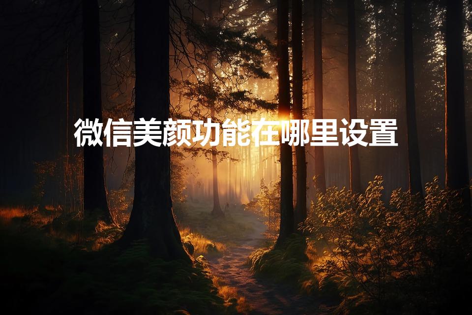 微信美颜功能在哪里设置（微信美颜功能怎么设置）