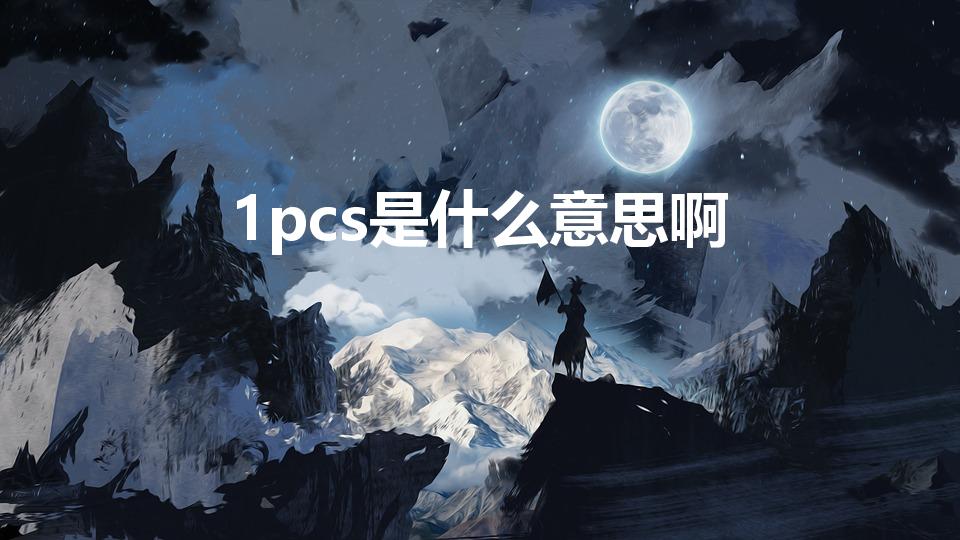 1pcs是什么意思啊（1pcs是多少数量）