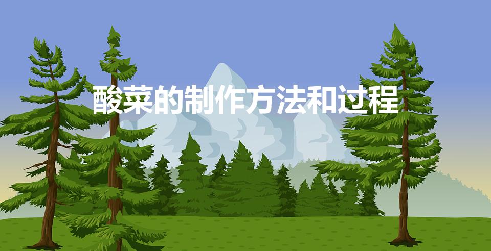 酸菜的制作方法和过程（酸菜的制作方法及原理 酸菜怎么做）