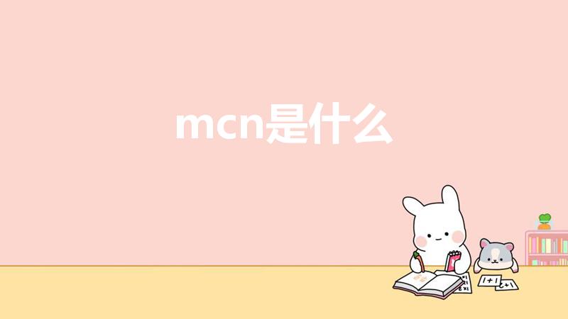 mcn是什么（mcn是指什么意思）
