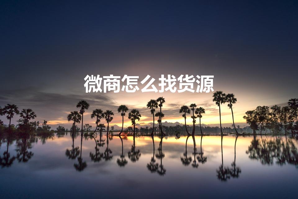 微商怎么找货源（新手做微商的话可以去哪里找好的货源）