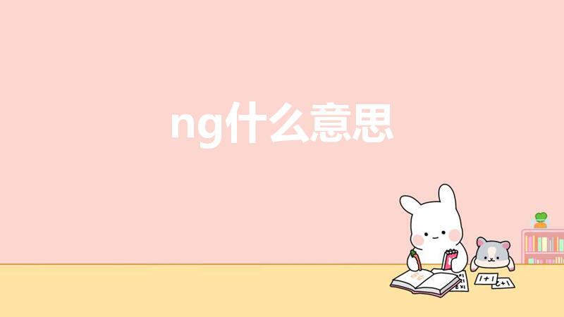 ng什么意思（ng是什么意思）