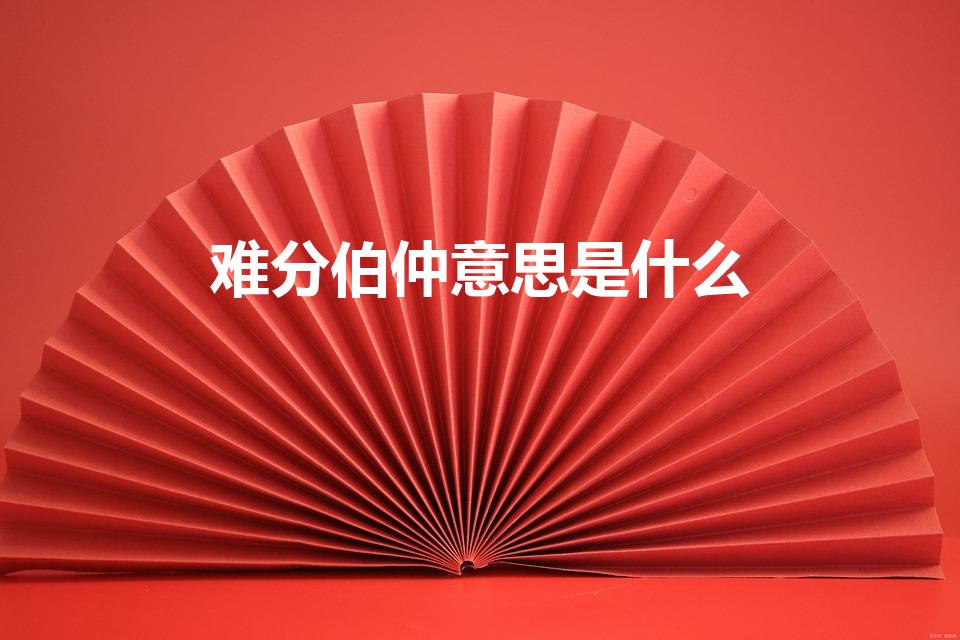 难分伯仲意思是什么（难分薄重是什么意思）