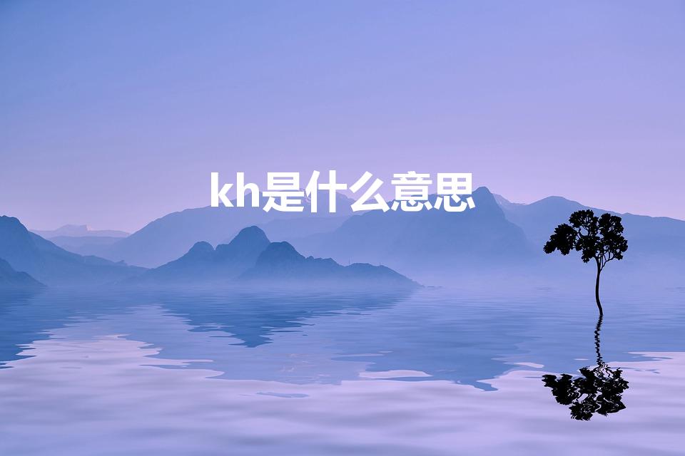 kh是什么意思（kh是什么意思化学）
