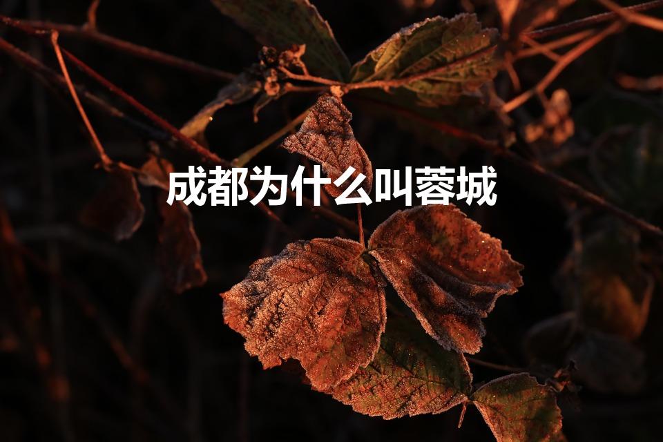 成都为什么叫蓉城（成都为什么又叫蓉城这其中有什么典故吗）