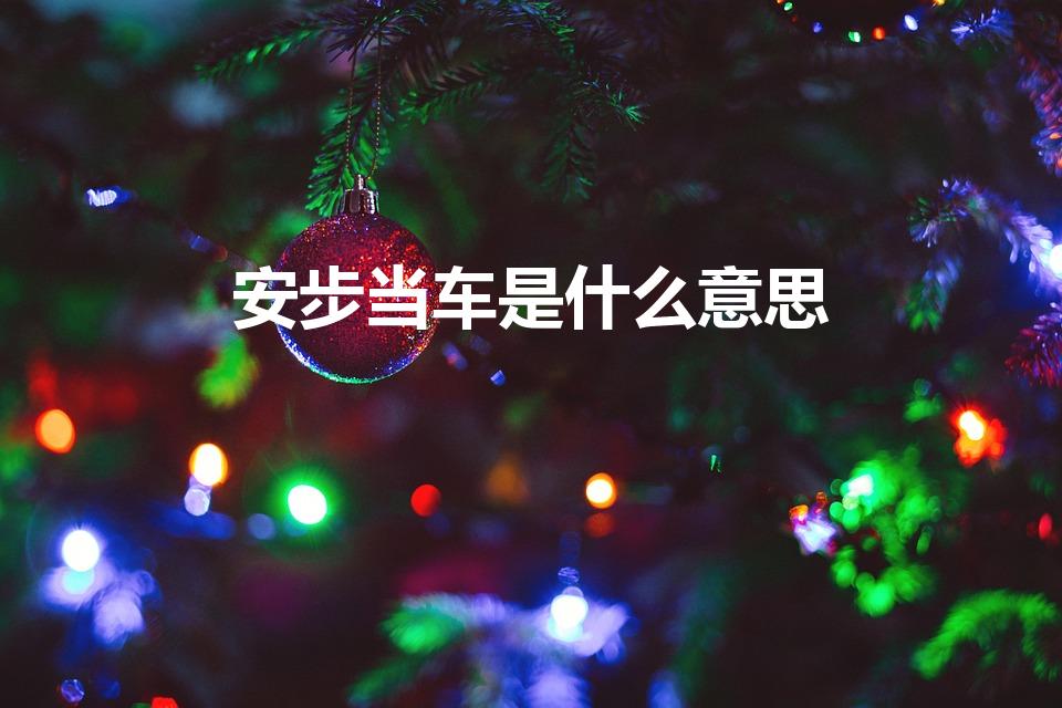 安步当车是什么意思（安步当车意思）