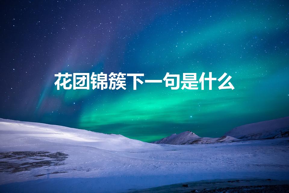 花团锦簇下一句是什么（花团锦簇下一句应该写什么）