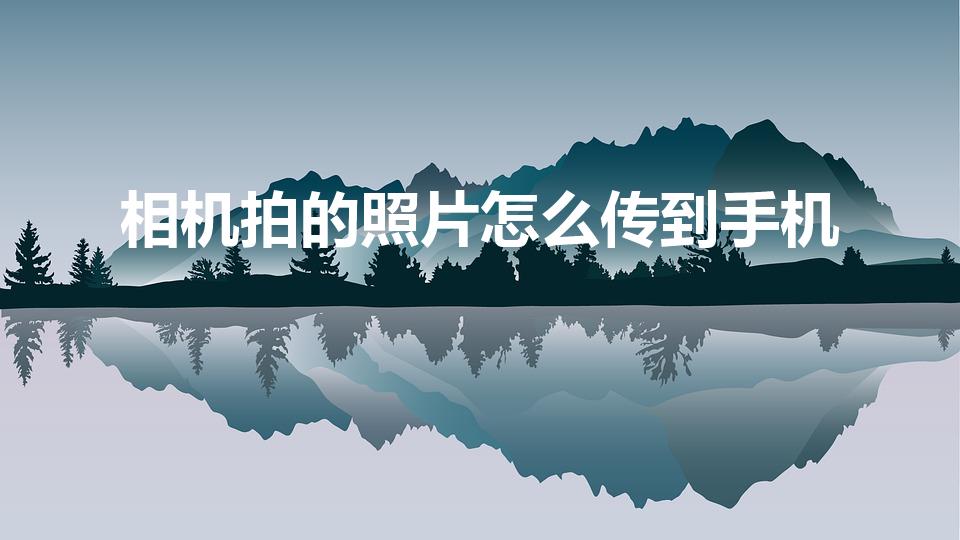 相机拍的照片怎么传到手机（怎么把相机中的照片传到手机里）