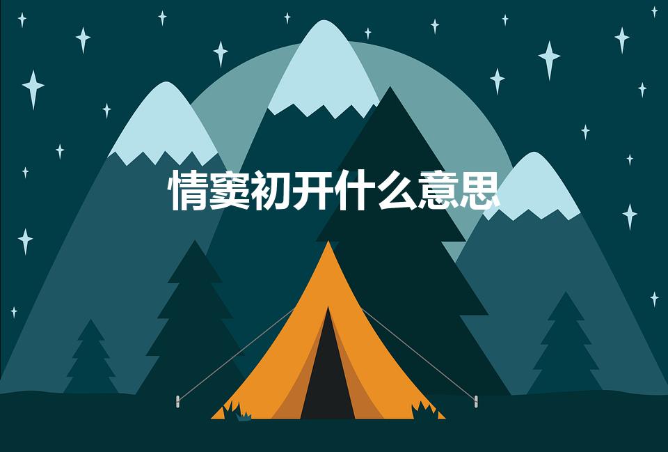 情窦初开什么意思（情窦初开是什么意思）