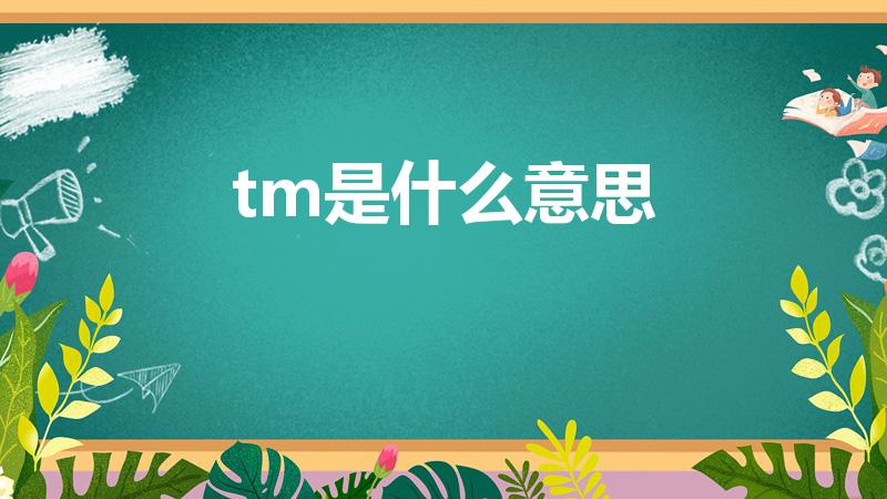 tm是什么意思（tm是什么意思是什么）