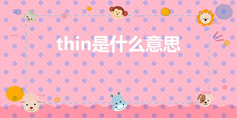 thin是什么意思（thin什么意思）