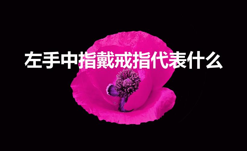 左手中指戴戒指代表什么（左手中指戴戒指意义）