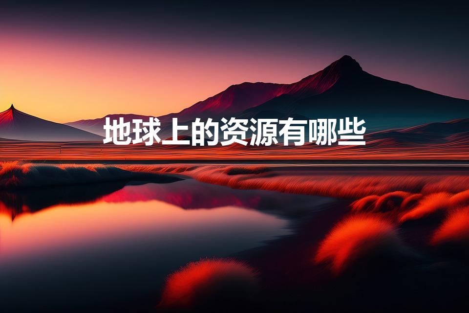地球上的资源有哪些（地球上资源的种类）