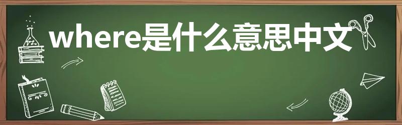 where是什么意思中文（WHERE是什么意思）