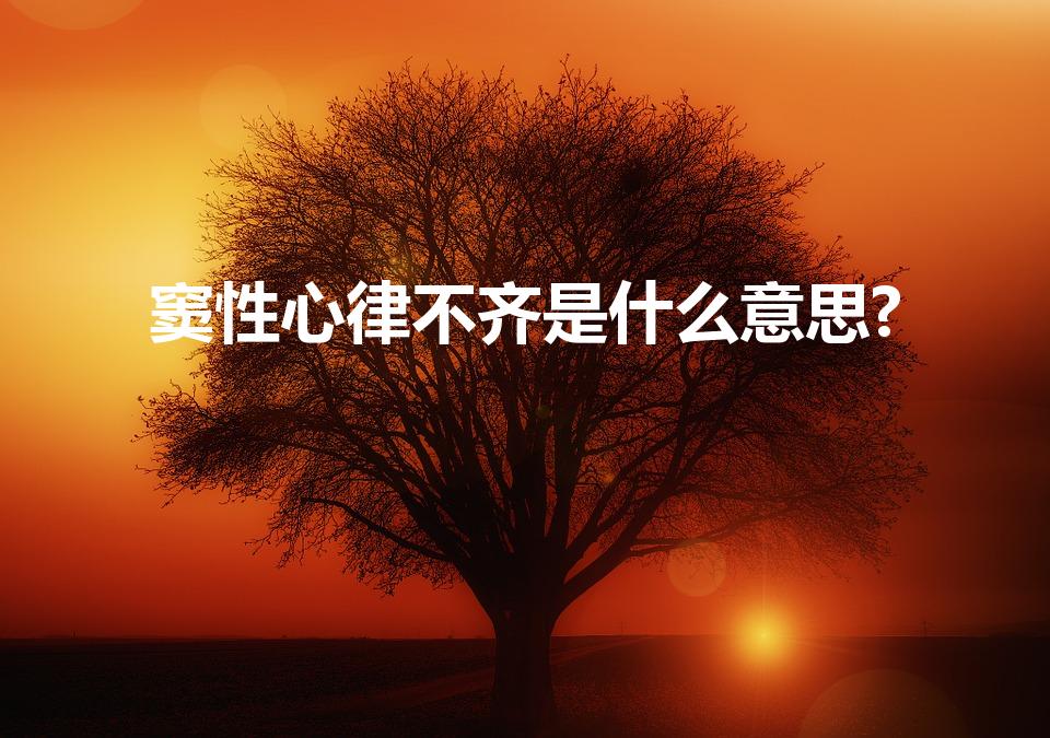 窦性心律不齐是什么意思?（窦性心律不齐什么意思）
