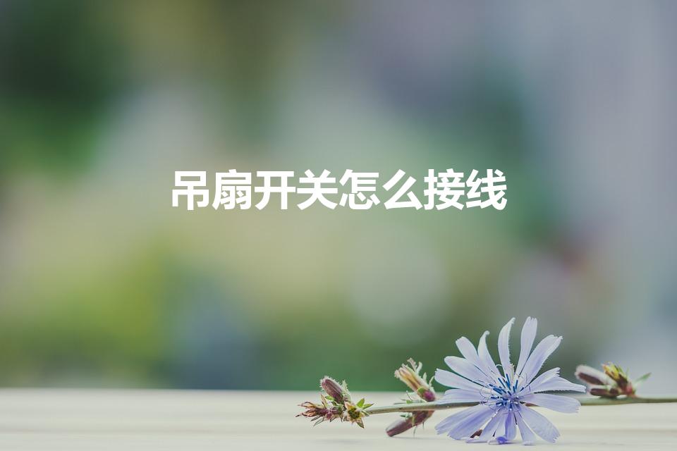 吊扇开关怎么接线（吊扇开关怎么接线图解）