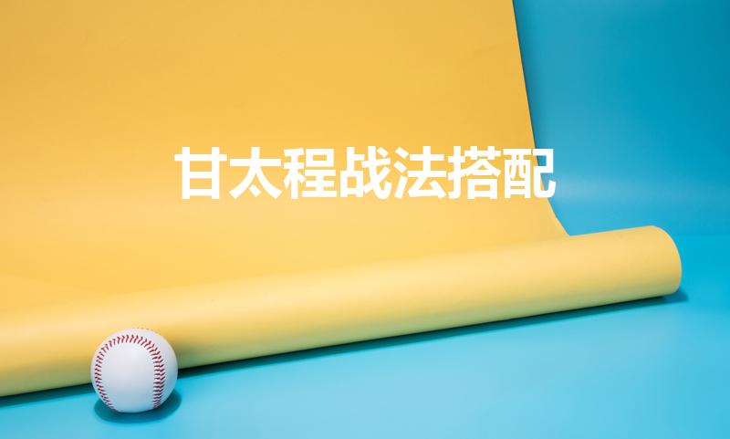甘太程战法搭配（甘太陆最佳战法搭配）