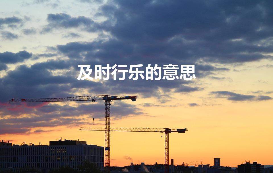 及时行乐的意思（及时行乐 是什么意思）