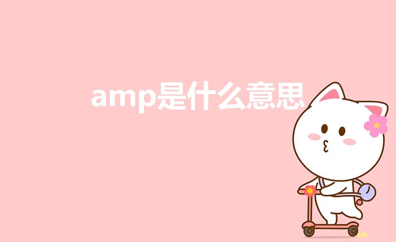 amp是什么意思（AmP是什么意思啊）