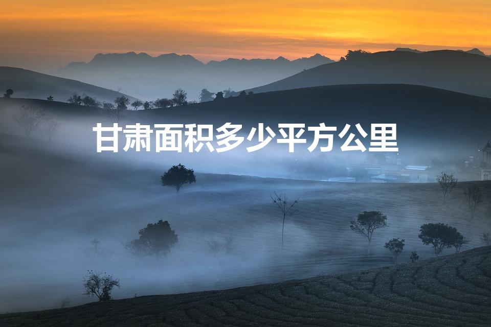 甘肃面积多少平方公里（甘肃省得面积大概是多少平方千米）