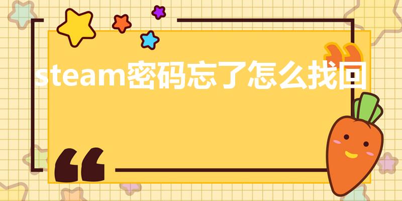 steam密码忘了怎么找回（steam密码怎么找回）