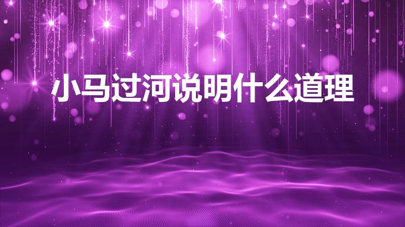 小马过河说明什么道理（小马过河告诉我们什么道理）