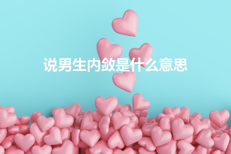 说男生内敛是什么意思（内敛的男生是什么样的）