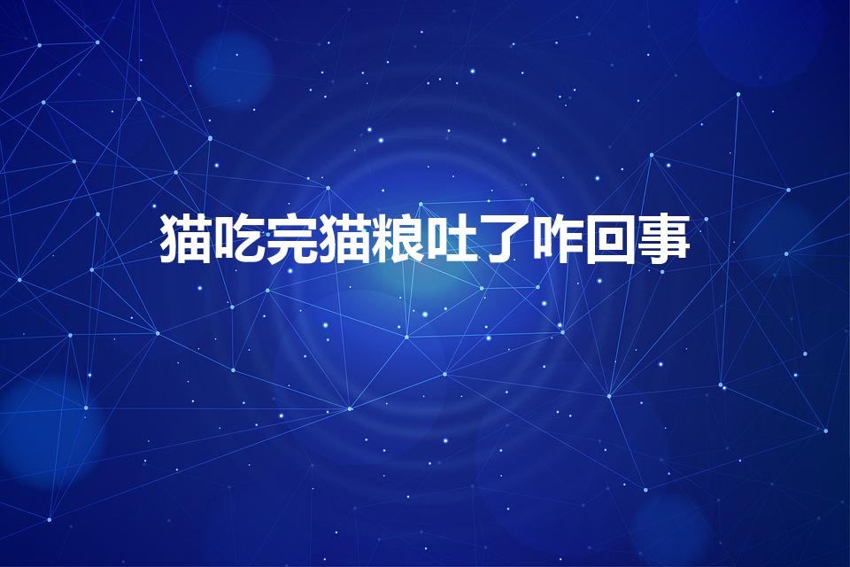 猫吃完猫粮吐了咋回事（猫咪吃完猫粮就吐怎么回事）