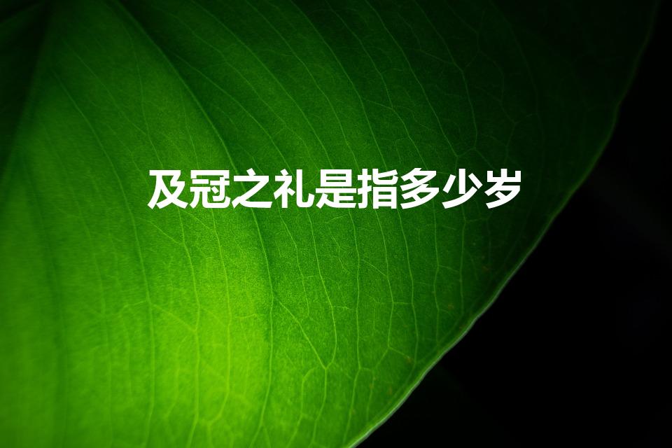 及冠之礼是指多少岁（及冠之礼是多大呀）